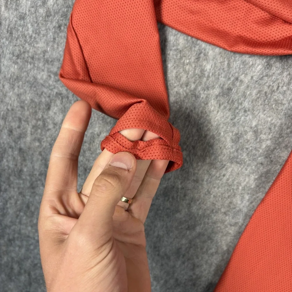 Tracksmith New York Long Sleeve Shirt Men Small Mesh‎ 2024 Marathon NYC Orange - Picture 8 of 12